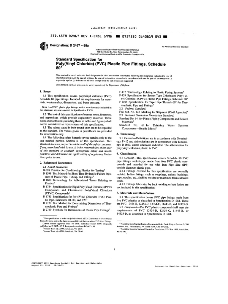 Astm d2467 | PDF