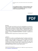 Da Língua Ao Discurso Nos Limites Da Sintaxe As Tênues Fronteiras Entre Discursos Citados e Citantes