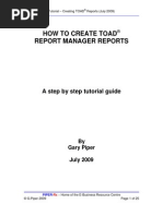 Creating Basic Toad Report Manager Templates