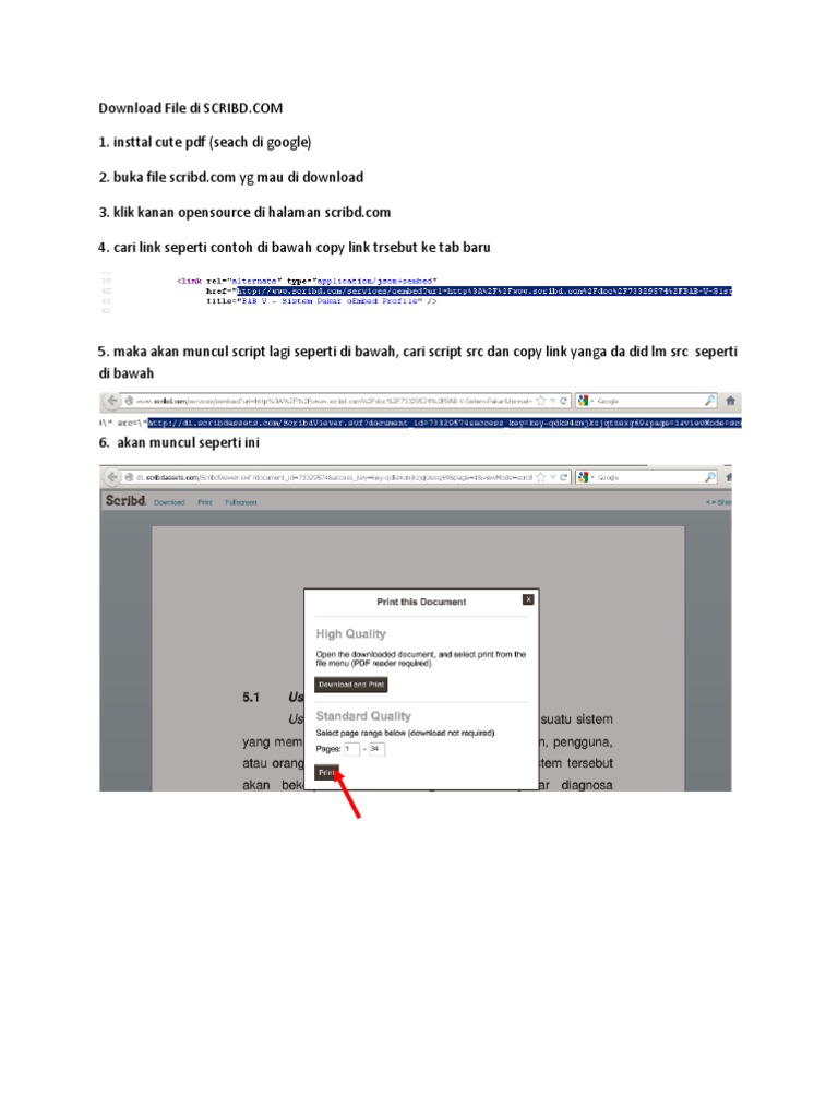 Cara Download File dari Scribd | PDF | Seni | Komputer