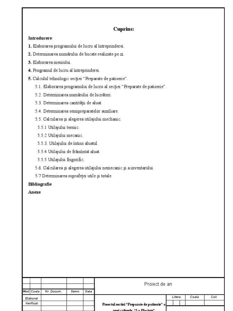 Proiect La Proiectare | PDF