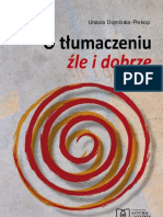 O Tlumaczeniu Zle I Dobrze - Urszula Dambska-Prokop PROBKA