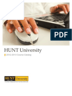 HUNT University: 2012-2013 Course Catalog