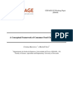 A Conceptual Framework of Consumer Food Choice Behaviour: CEFAGE-UE Working Paper 2009/06