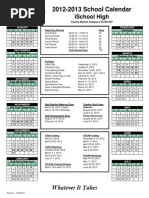 2012-2013 Calendar Ischool High