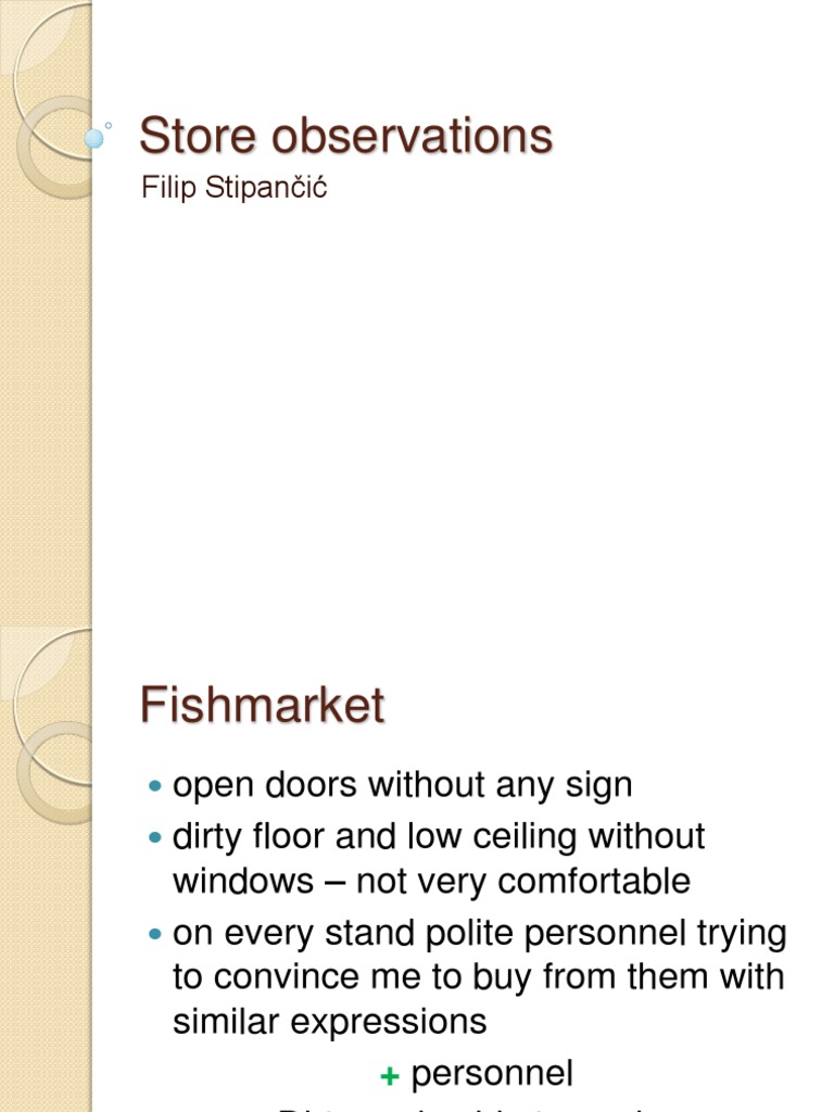 Retail Observations | PDF