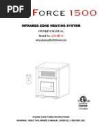 Heat Force 1500 Infrared Heater Owners Manual