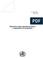 Directrices sobre capacitación básica  Acupuntura WHO