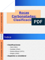 Rocas CarbonatadasClasificación