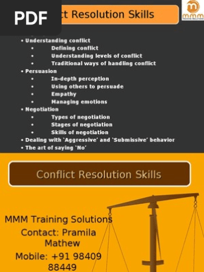 Conflict Resolution Skills