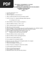 Focp Important Question in Unit IV and Unit V