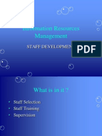 Information Resources Management: Staff Development