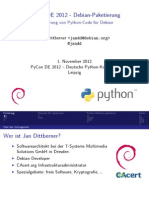 PyCon De 2012 - Paketierung von Python-Code für Debian