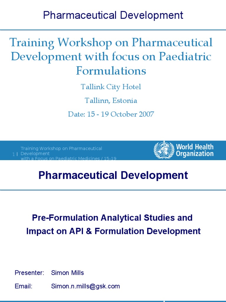 Pre Formulation