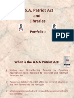U.S.A. Patriot Act and Libraries: Portfolio 2