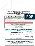 RELACION ACTIVIDADES 1,3,4 Noviembre