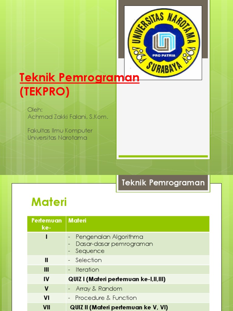 Dasar Teknik Pemrograman | PDF