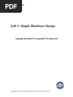 Lab 1: Simple Hardware Design: Targeting Microblaze™ On Spartan™-3E Starter Kit