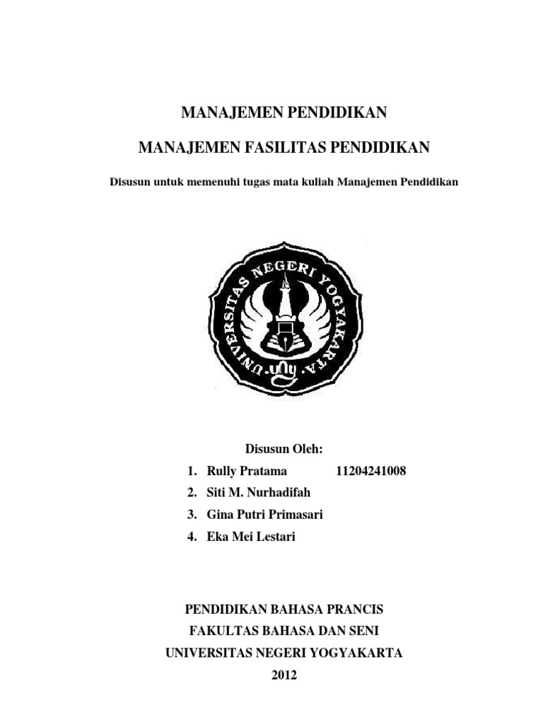 Manajemen Fasilitas Pendidikan