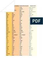 Lista de Verbos Irregulares