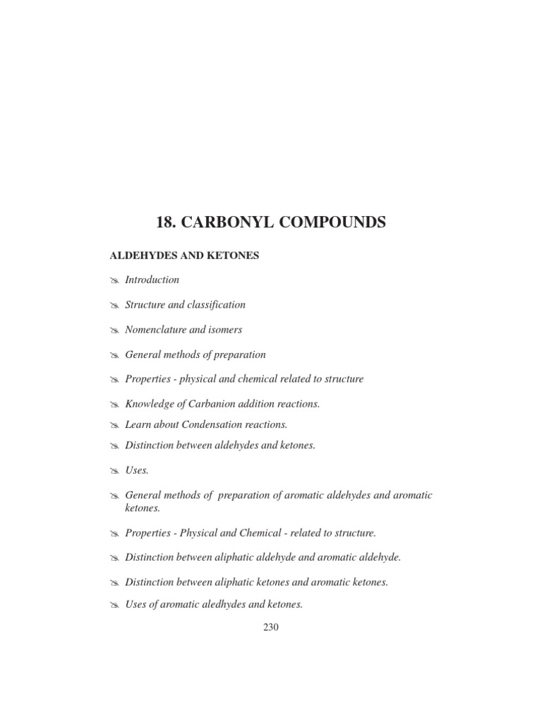 Overview of Carbonyl Compounds | PDF | Aldehyde | Ketone