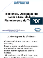 Eficiência, Delegação de Poder e Qualidade no