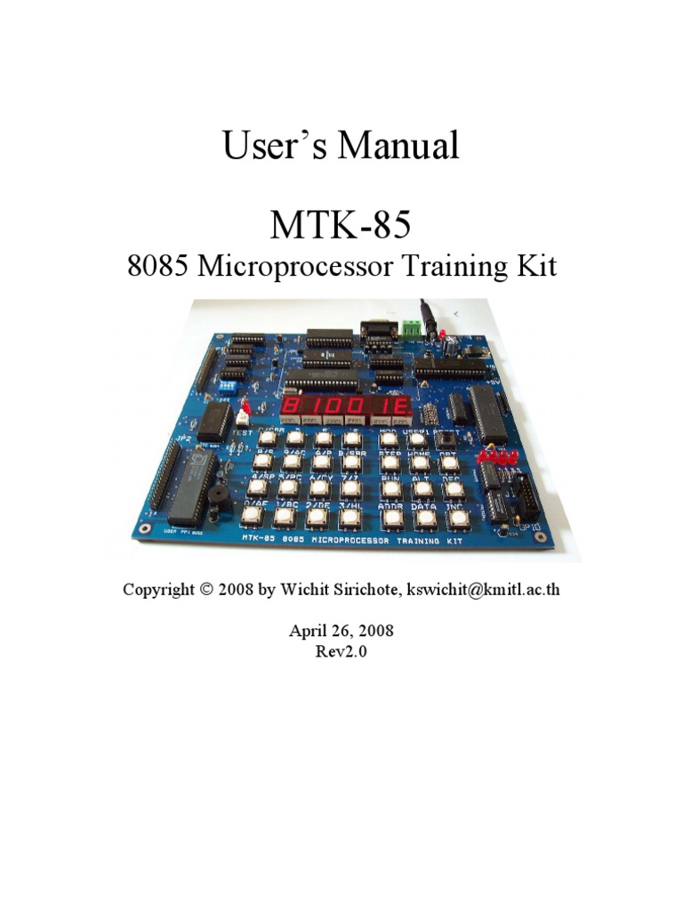 8085 Microprocessor Kit Description | Instruction Set | Assembly Language
