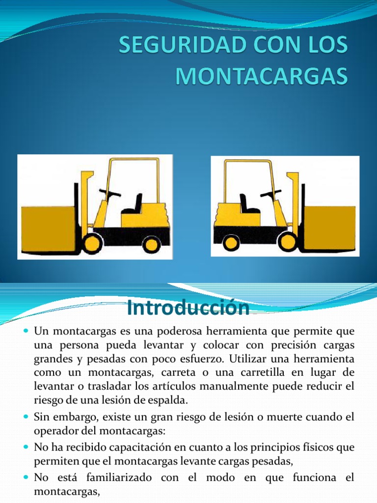 Seguridad y Manejo de Montacargas | PDF | Máquina elevadora | Batería ...