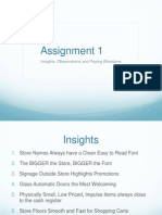 Assignment 1: Insights, Observations and Paying Attentions