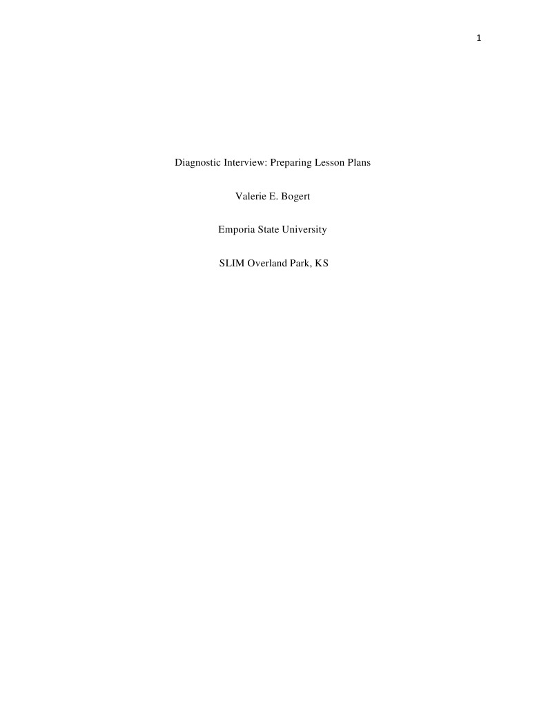 DIAGNOSTIC INTERVIEW OUTLINE visual data 5