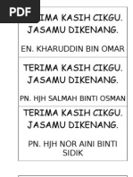 Terima Kasih Cikgu