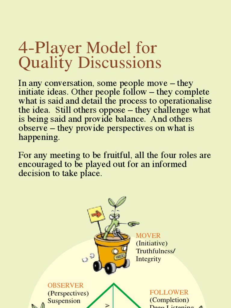 4 Players Model For Quality Discussion | PDF