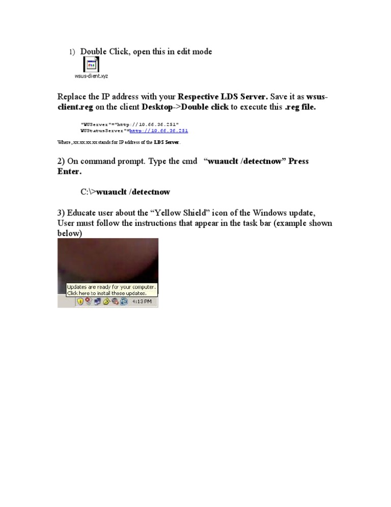 WSUS Client Configuration Guide | PDF