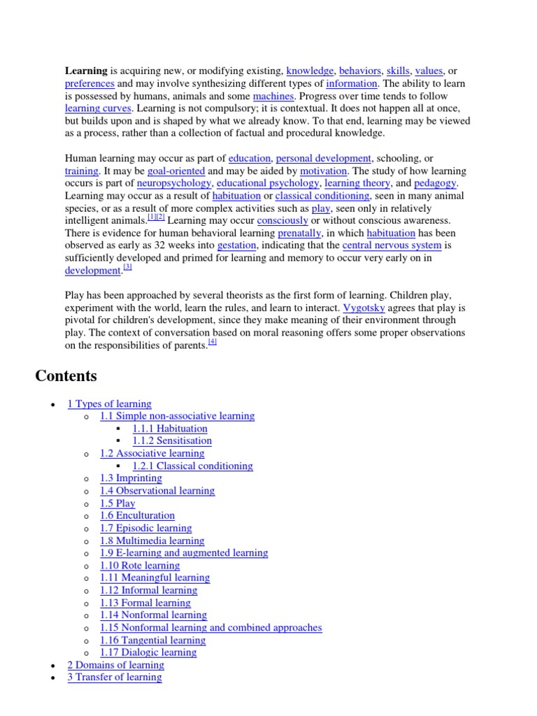 Learning Full Chapter1 | PDF | Classical Conditioning | Reinforcement