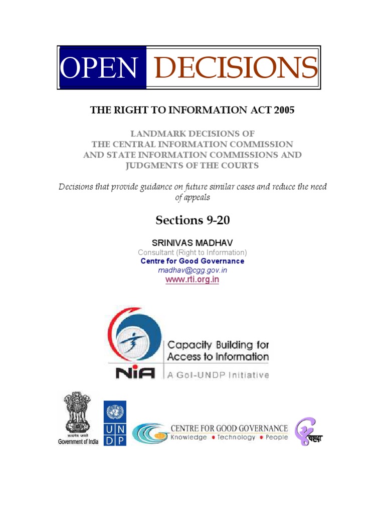 Open Decisions Sections 9 20 Pdf Discovery Law Lawsuit