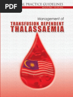 CPG Management of Transfusion Dependent Thalassaemia