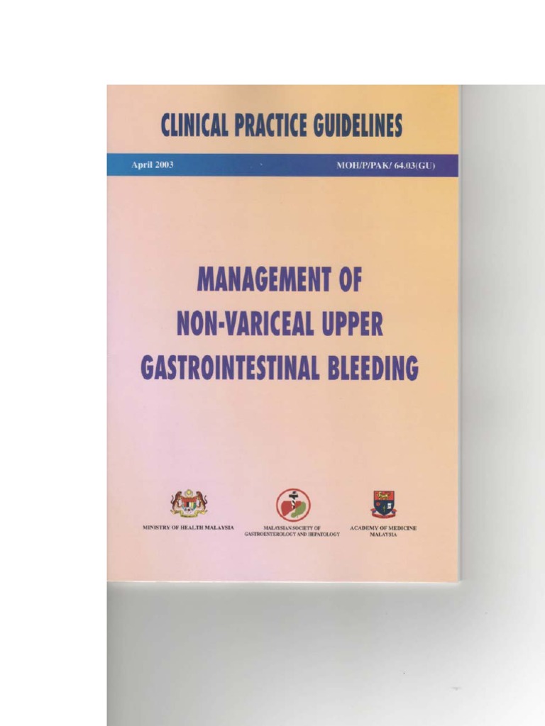 Management of Non Variceal Upper Gastrointestinal Bleeding | PDF