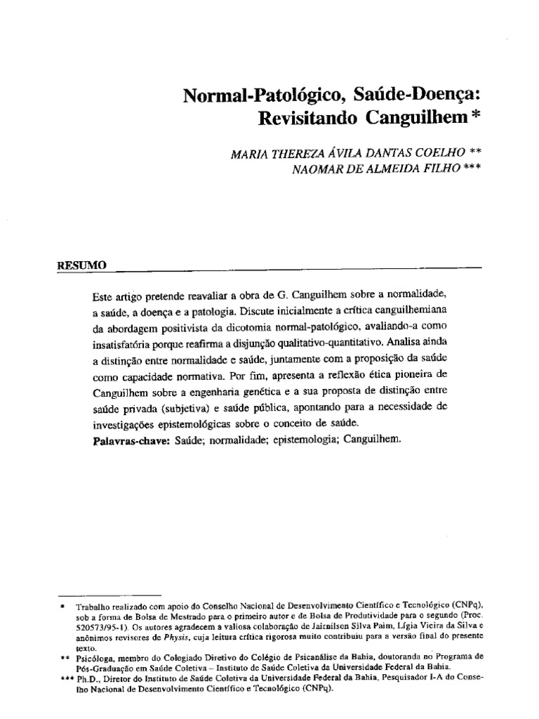 Normal e Patologico | PDF