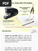 DFA of a Stapler (Project)