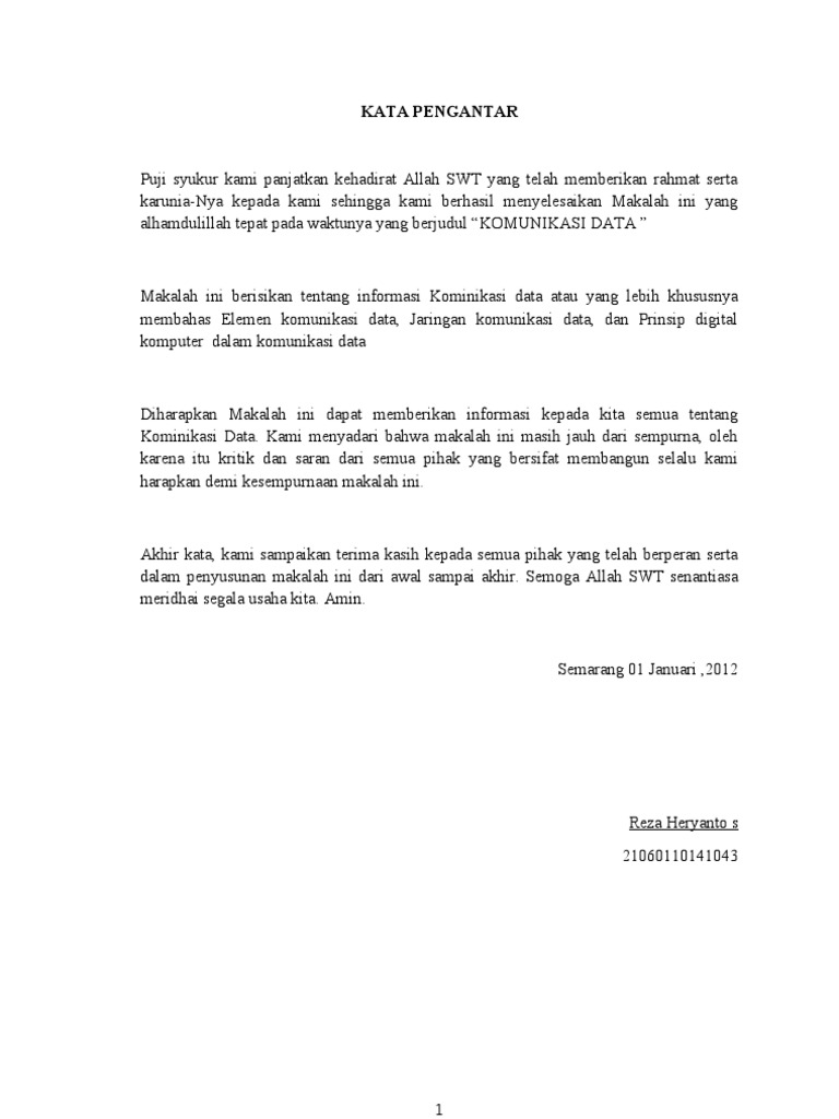 Makalah Komunikasi Data