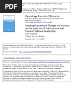 Leading Educational Changereflections