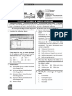 CLASS 9th SYLLABUS & SAMPLE QUESTIONS