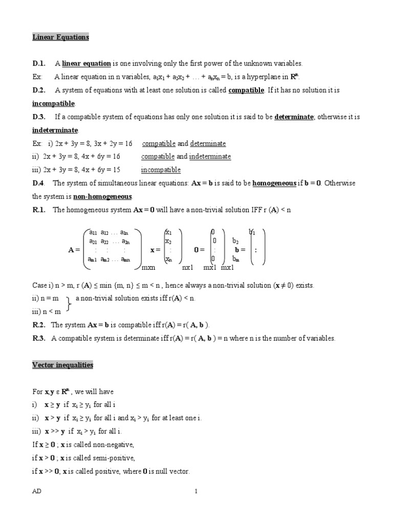 INPUT OUTPUT Linear Models | PDF | Input–Output Model | Matrix ...
