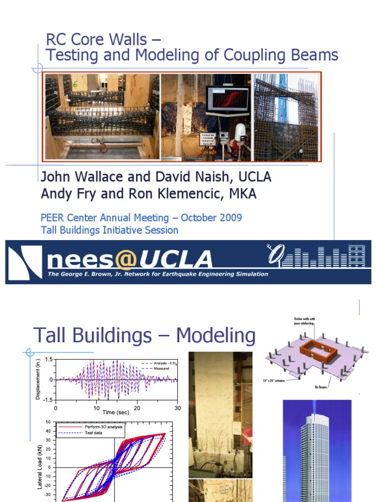 RC Core Walls: Coupling Beam Testing | PDF | Plasticity (Physics ...