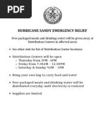 Full List of Hurricane Sandy Emergency Food Distribution Centers