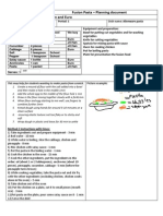 Latest Fusion Pasta Planning Document