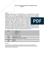 Periodontal Response To Two Intracanal Medicaments in Replanted Monkey Incisors