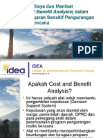 Tools Cost and Benefit Analysis Untuk PRB