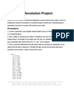 Volumes of Revolution Project 2012