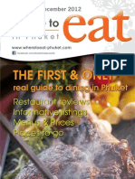 Where To Eat Phuket November - December 2012